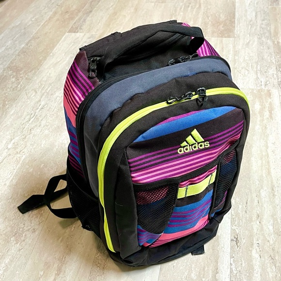 Adidas Neon Stripe Rainbow Backpack 112